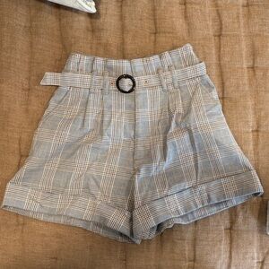 A&F Tailored Plaid Shorts